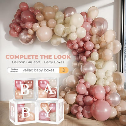 Vellax 146-Pc Balloon Garland Kit, Dusty Pink, Nude & Rose Gold DIY | 146-pc - Image 5