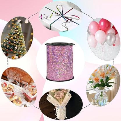 Pink Ribbon Metallic Balloon Curling Ribbon - Image 4
