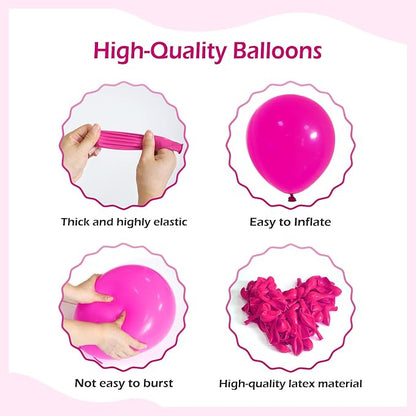 110pcs Hot Pink Balloon Arch Kit - Image 3