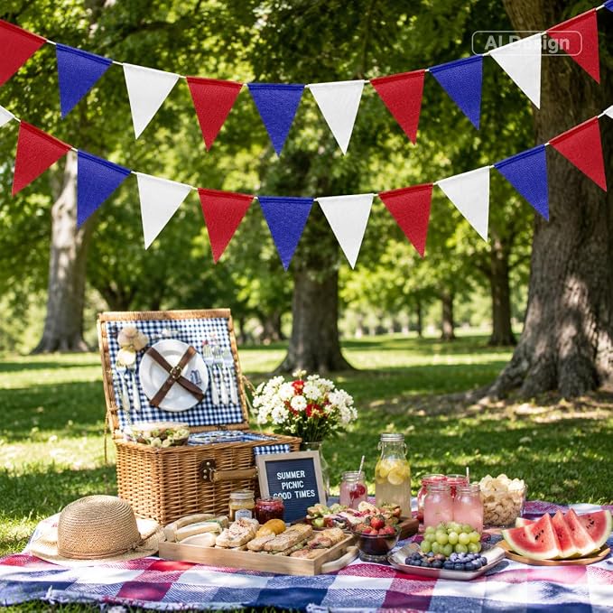 G2PLUS Triangle Flag Bunting, Pennant Banner and Decorative Garland, 39Ft | - Image 7