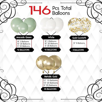 Archloon Sage Green Balloon Arch Kit - Image 2