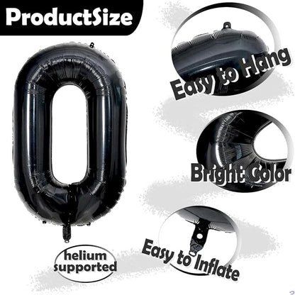 40 inch Large Black 70 Balloon Number - Image 3