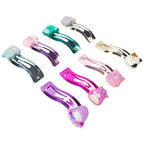 LUV HER Kids Hair Clips for Girls Squishmallows Snap Clips 8 Pack Multi Color Ages 8+