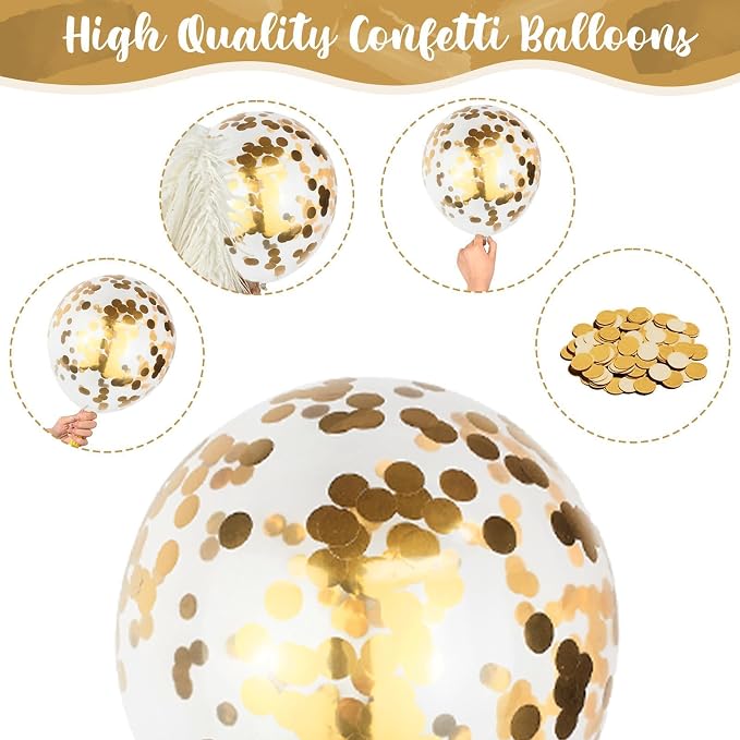 Metallic Gold Balloons Set - Image 7
