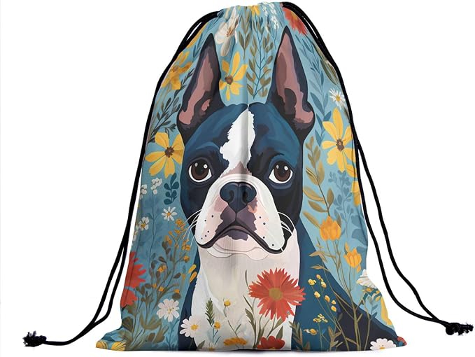Giwawa Boston Terrier Drawstring Grip Bag - Image 2