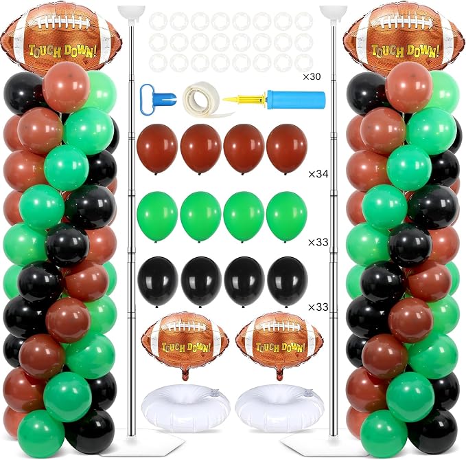 2 Sets Football Party Balloon Column Stand Kit by Naozinebi