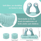 Snail Face Wash Headband Skincare & Wrist Bands for Washing Face Set Cute Spa Headband for Women and Wrist Faces Wash Bands for Shower, Facial Cleaning, Soft Coral Fleece Makeup Headbands,Green