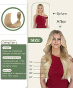 SURNEL Injected Invisiable Tape in Hair Extensions 18 Inch Golden Brown to Caramel Blonde Real Hair Extension Seamless Invisible Tape in Extensions 20Pcs 40g(#102727,18)