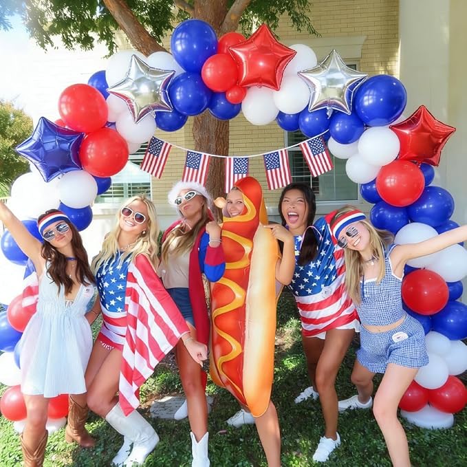 100Pcs Red White and Blue Balloons, 12 Inch 4th of July Balloons Red Blue White - Image 2
