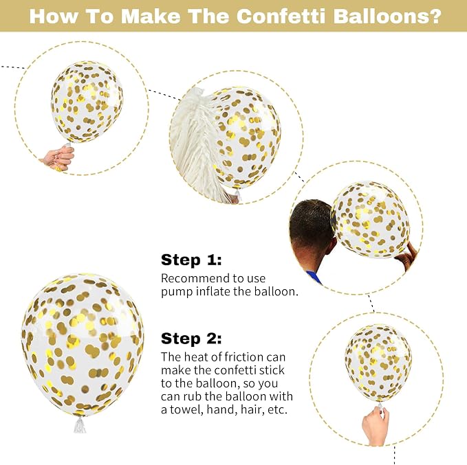 Jobkoo Black Gold Balloons, Metallic Gold Silver Black Latex Balloon - Image 6