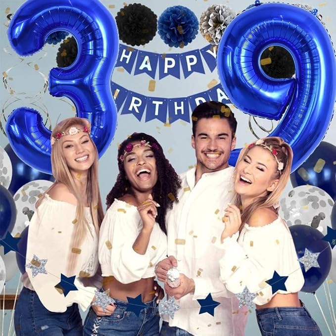 TONIFUL 40 Inch Navy Blue Number 21 Balloon Large Foil 21st Birthday Decor | - Image 5