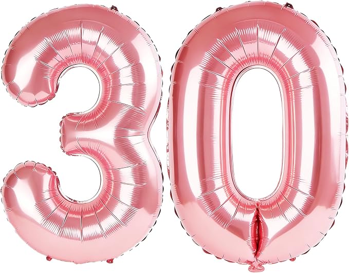 40 Inch Number 30 Balloons for 30th Birthday Party Decorations, 0-100 Jewelry by FOBELEC