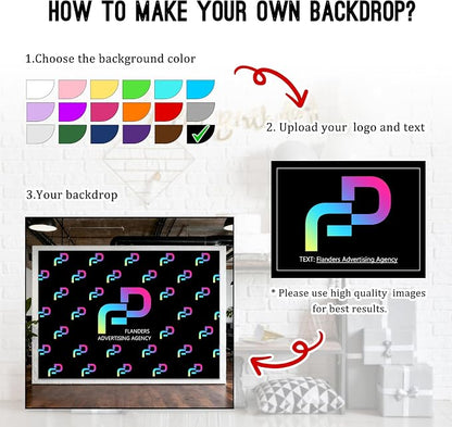 Custom Backdrop 5x3 Ft, Personalized Photo Backdrop Banner - Image 2