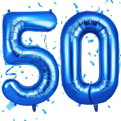 OFFCUP 40 Inch Blue Number 50 Balloon by OFFCUP