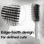 Curly Hair Brush Candybrush Curl Defining Brush for Detangling Shaping and Defining Curls for Women, Men, Wet & Dry Hair (Beige)