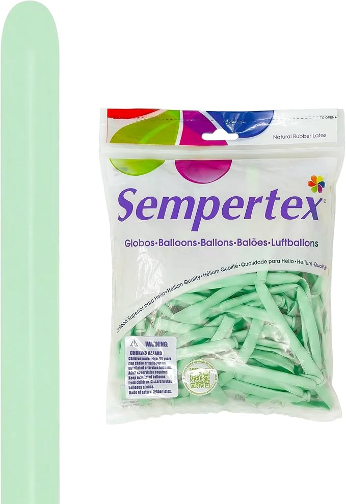 Sempertex Pastel Matte Green Balloons, thick & durable, bridal showers by Sempertex