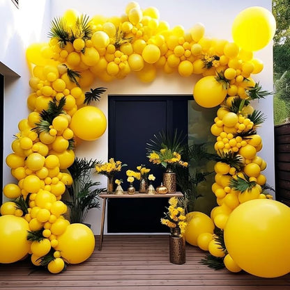 Yellow Balloon Different Sizes Latex Double Stuffed Matte Yellow Balloon - Image 9