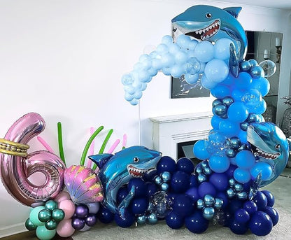 Bezente Blue Latex Balloons Set 60pcs 12 inch | Metallic Blue Pearl Blue Navy - Image 3
