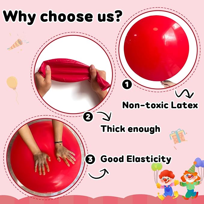 30pcs Red Balloons 18 Inch Latex Large Balloon - Image 3