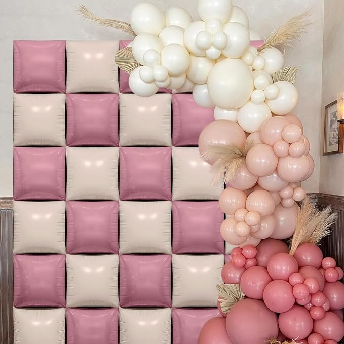 HILAVO Dusty Pink and White Square Balloon - Image 8