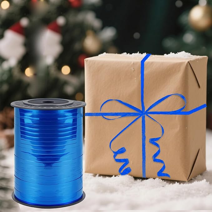 500 Yard Bright Blue Curling Ribbon, 1/5" Ribbon Curling - Image 4