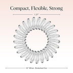 Kitsch Spiral Hair Ties for Women - Coil Hair Ties No Damage, No Crease, Secure Grip All Day Hair Coils, Stretchable and Waterproof | Ideal Gifts for Women - 8pcs (Clear/Transparent)