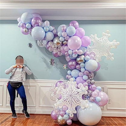 Winter Wonderland Balloon Arch Garland Kit, Baby Blue Purple Balloons - Image 5