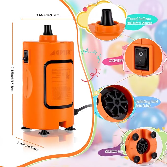 AGPTEK Electric Air Pump, Air Mattress Pump - Image 4