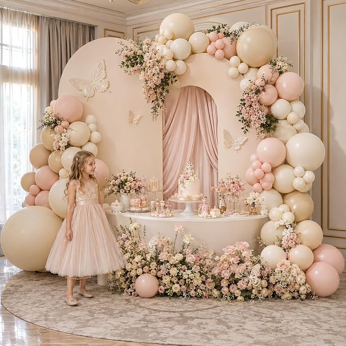 122PCS Dusty Pink Balloon Arch Kit - Image 5