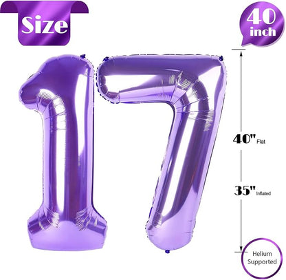Purple 17 Balloon - Image 5