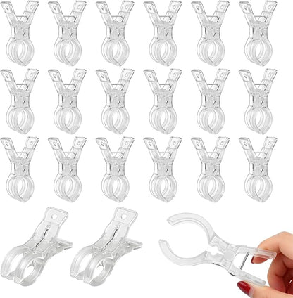 20 Pack Large Windproof Spring Clamps, 3.5 Inch Clear Plastic Clips - Image 8
