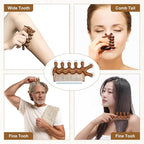 Wooden Scalp Comb, Pocket Fine Tooth Hair Combs for Women/Men, Natural Wooden Massage Comb (ProElite)