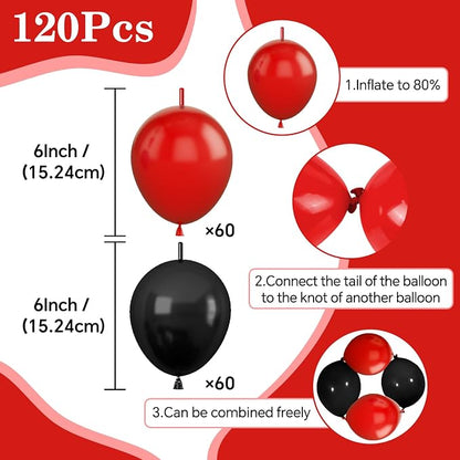 Black Red Link Balloons - Image 2