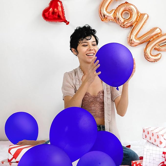 EMART Blue Balloons 12 Inch 100pcs, Latex Balloons - Image 5