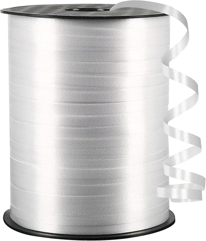 White Curling Ribbon, 500 Yard, 3/16" by OMISELIO