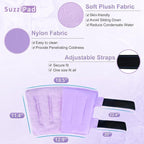 SuzziPad 360° Cold Pack for Calf, Shin, Arm & Elbow – Ice Wrap with Dual-Cover Design, Adjustable Velcro Straps, Leakproof & Reusable Cold Compress for Post-Workout Recovery (2 Packs), Purple