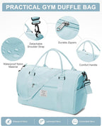 Gym Bag Womens,Travel Duffel Carry on Bag Sport Tote Bag Weekend Overnight Bag