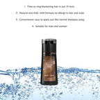Hair Dye Shampoo, Natural Hair Color Shampoo for Gray and White Coverage, Suitable for Women & Men 200ml (Light Brown)