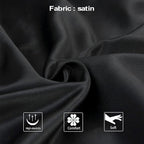 NTBAY Zippered Satin Pillow Cases for Hair and Skin, Luxury King Hidden Zipper Pillowcases Set of 2, 20x36 Inches, Black