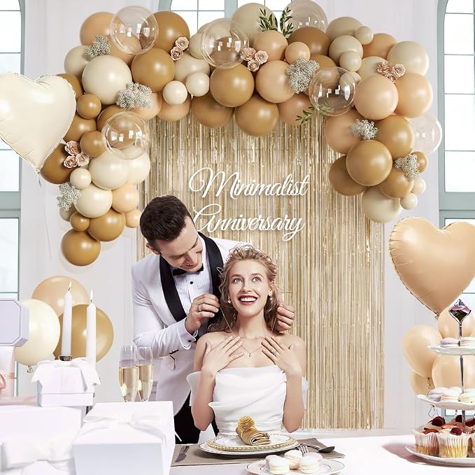 Boho Neutral Brown Balloon Garland Arch Kit - Image 4