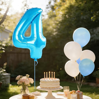 40 Inch Number 4 Balloons for 4th Birthday Party Decorations, 0-100 Jewelry - Image 3