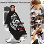 Custom Barber Cape for Men Personalized Professional Hair Cutting Cape with Text for Home Salon Barbershop