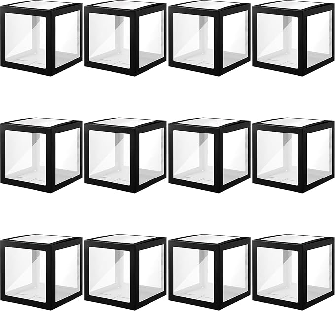 Thyle 12 Pcs Transparent Balloon Boxes Clear Balloon Boxes by Thyle