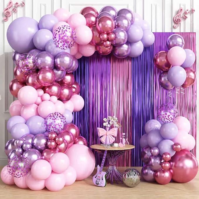 Purple Pink Balloon Arch Garland Kit Birthday Party Decorations | Purple Pink by Payolorn