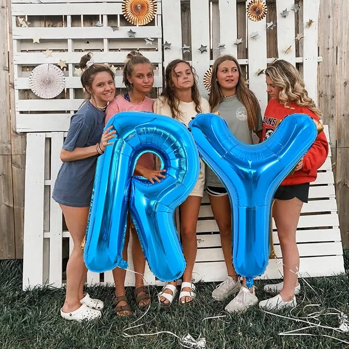 TONIFUL 40 Inch Large Blue Letter Y Foil Balloons Alphabet Balloons | Giant - Image 6