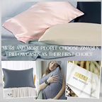 ZIMASILK 100% Pure Mulberry Silk Pillowcase for Hair and Skin Health,Soft and Smooth,Both Sides Premium Grade 6A Silk,600 Thread Count,with Hidden Zipper,1pc(Standard 20''x26'',Slate Blue)