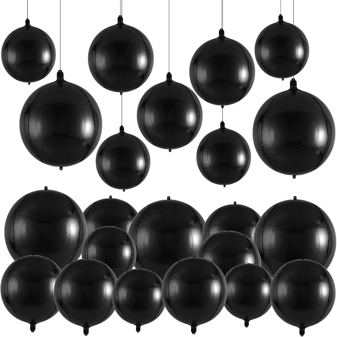 18 Pcs Foil Balloons Shiny Round Balloons Set Large Balloon Garland Arch - Image 5