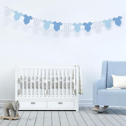 Weysat 2 Pcs Baby Clothes Banner Baby Boys Girls Shower Decorations Blue - Image 6
