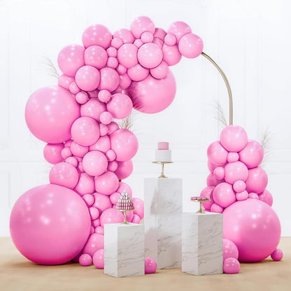 PartyWoo Pink Balloons 99pcs Different Sizes of 36 18 12 10 5 Inch Matte Pink by PartyWoo