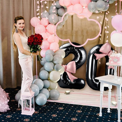 40 Inch Black Number 0 Balloon - Image 6